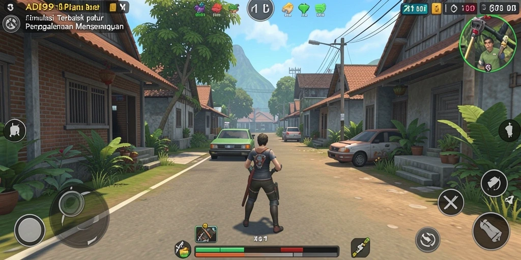 Tampilan gameplay utama dari ADI99 yang menarik dan interaktif.