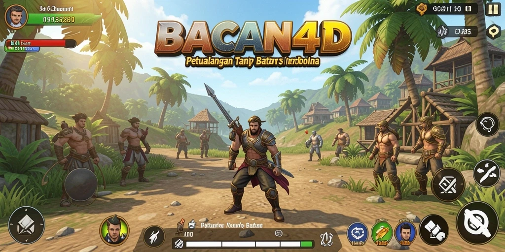 Tampilan grafis menakjubkan dari gameplay BACAN4D di dunia terbuka.