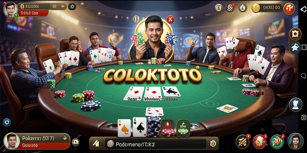 Tampilan gameplay poker yang menarik di COLOKTOTO.