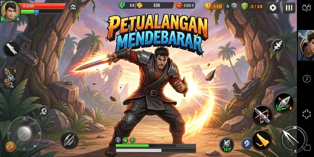 Tampilan seru dari gameplay E88 yang mendebarkan.