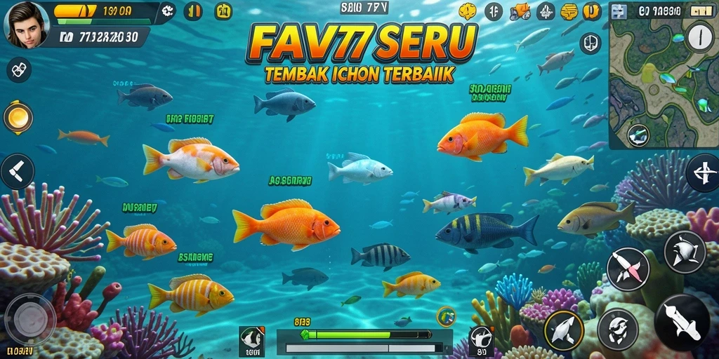 Screenshot FAV77 menampilkan aksi menembak ikan yang memukau.