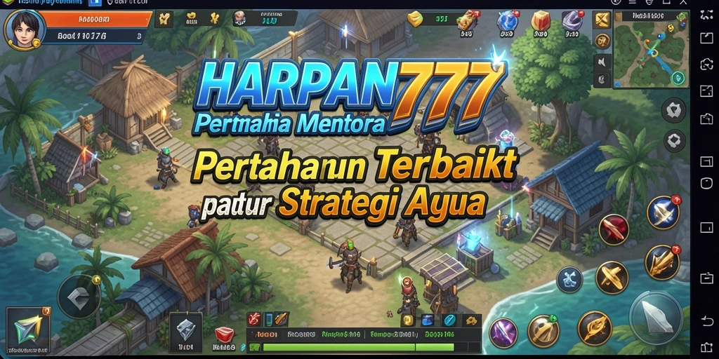 Tampilan gameplay menakjubkan dari HARAPAN777 dalam aksi Tower Defense.