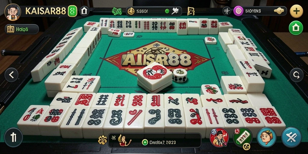 Tampilan gameplay seru dari KAISAR888 dalam permainan Mahjong.