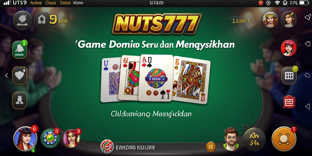 Tampilan gameplay seru NUTS777 yang menghadirkan aksi Domino.