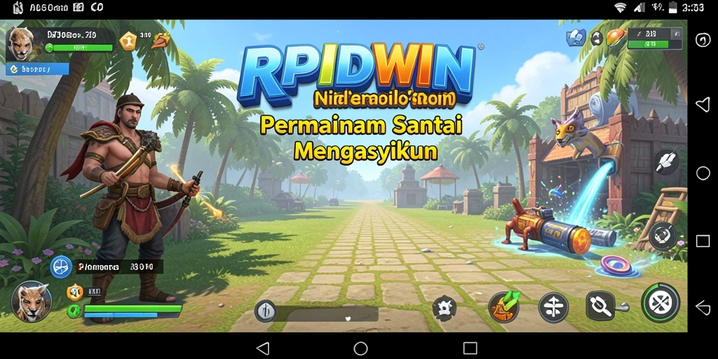 Screenshot RPIDWIN menampilkan gameplay santai yang menyenangkan dan penuh warna.
