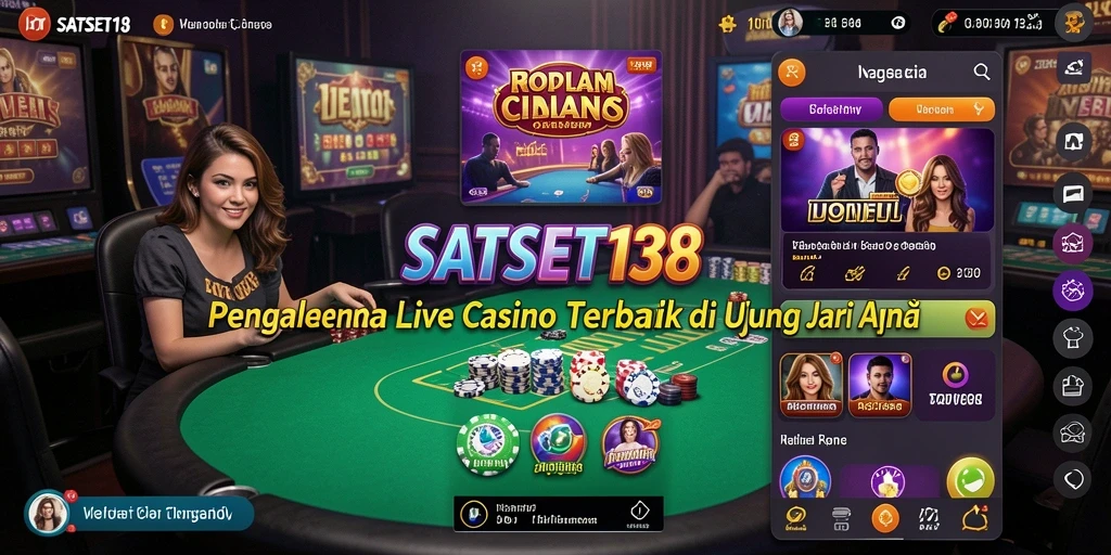 Tampilan gameplay SATSET138 yang menegangkan dan interaktif di Live Casino.