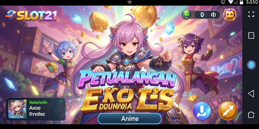 Tampilan gameplay SLOT21 yang menakjubkan dengan karakter anime yang menarik.
