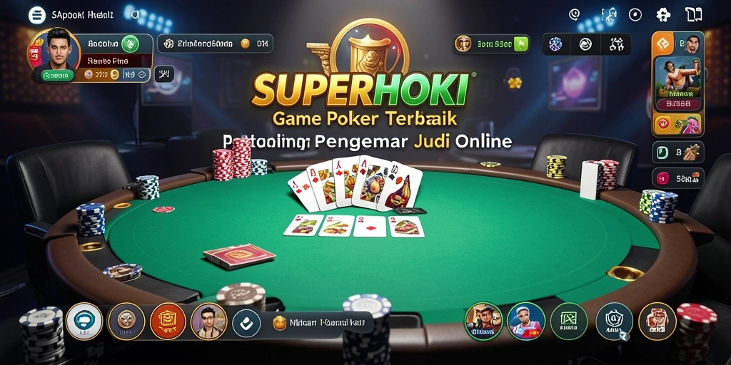 Tangkapan layar dari gameplay seru SUPERHOKI yang menunjukkan aksi Poker.