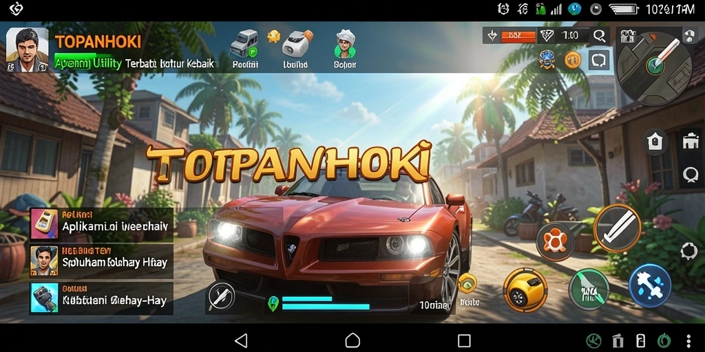 Tampilan antarmuka utama TOPANHOKI yang user-friendly dan fungsional.