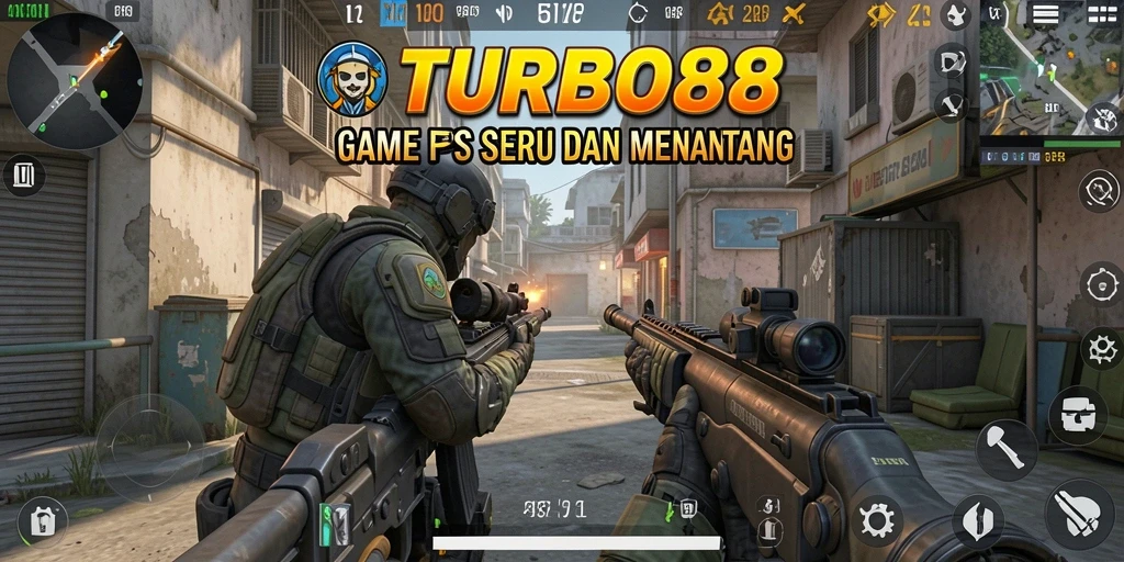 Gameplay TURBO88 dengan pertempuran seru dan grafis menawan.