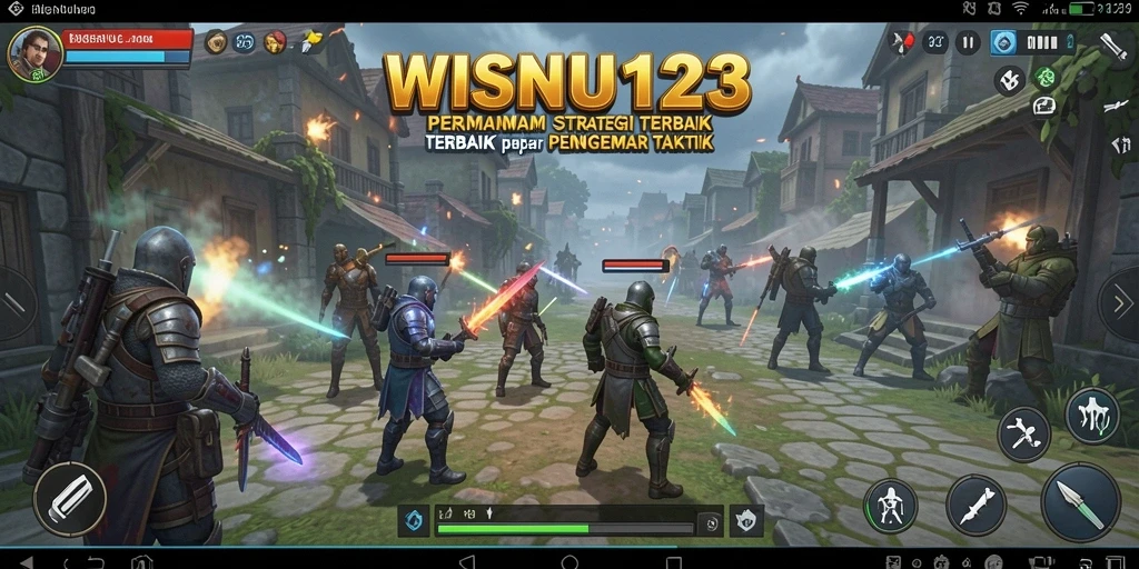 Tampilan seru gameplay strategis di WISNU123.